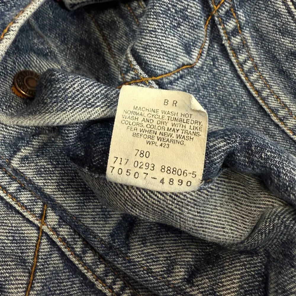 Levi’s M men’s blue denim vintage jacket bomber 90’s